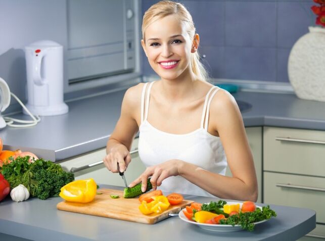 Prepare healthy diet food for a slim and healthy body. 