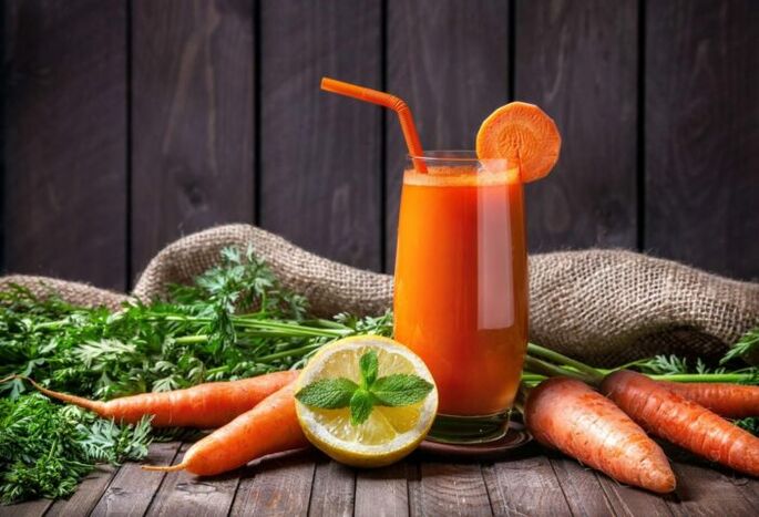 Carrot juice for owners of the second blood group. 