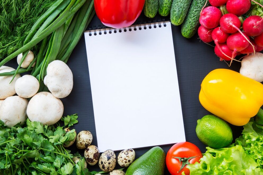 diary of vegetables and foods to lose weight